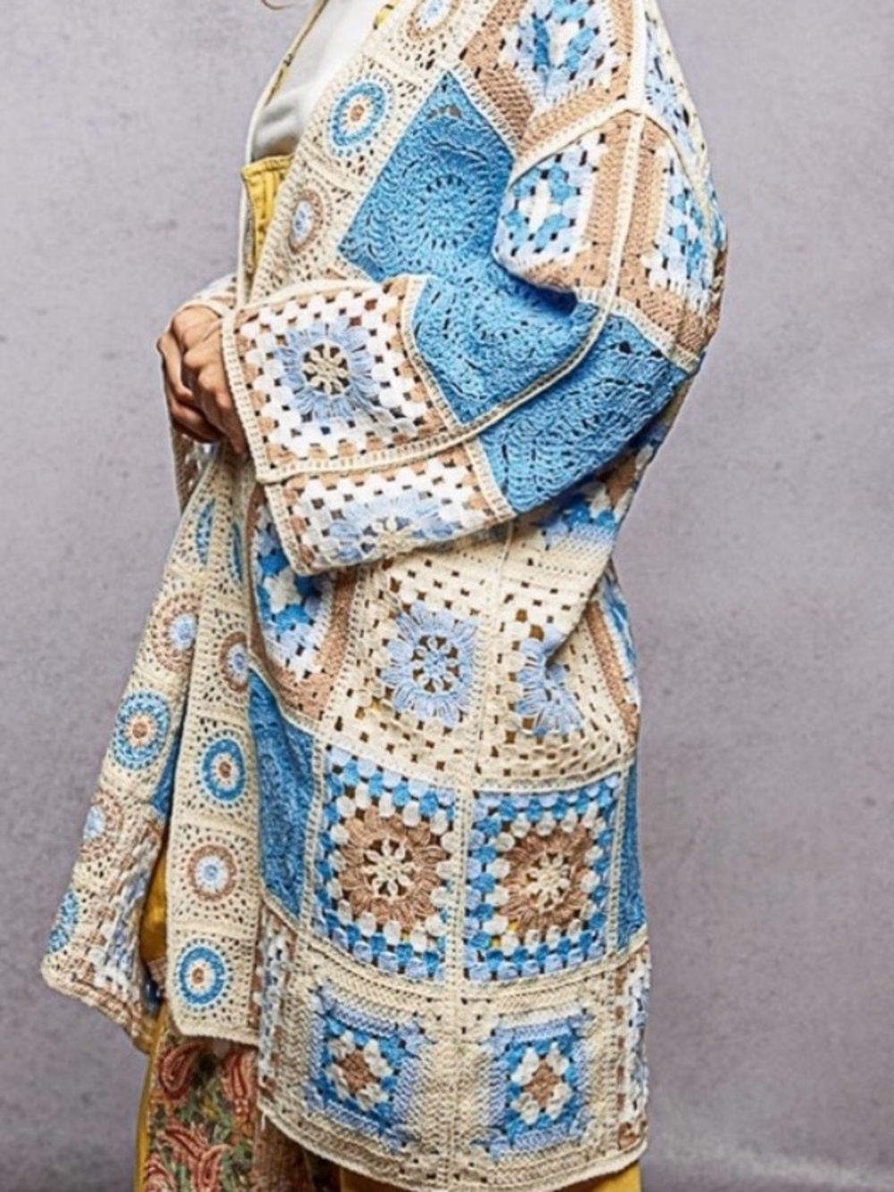 New POL Relaxed Fit Crochet Cardigan